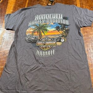 NWT Harley-Davidson Gray Graphic Men’s T-Shirt Hawaii size large